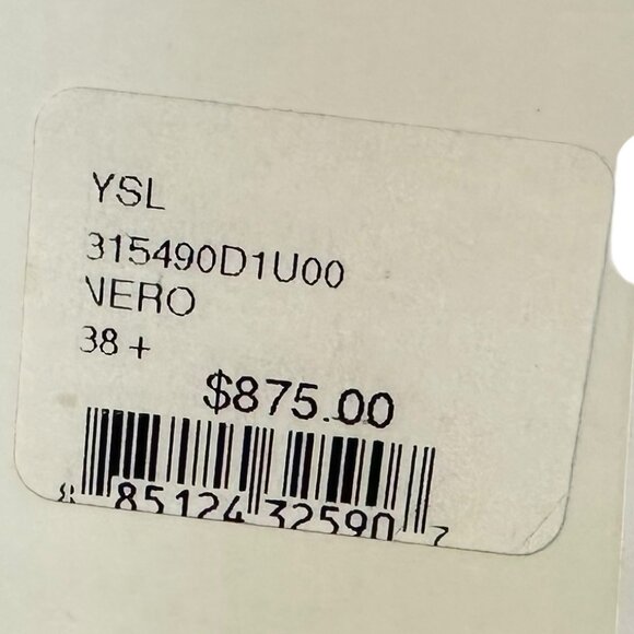 Yves Saint Laurent YSL Woodstock Nero Platform 4" Heel Black Sandals Size 38.5 - Picture 11 of 13